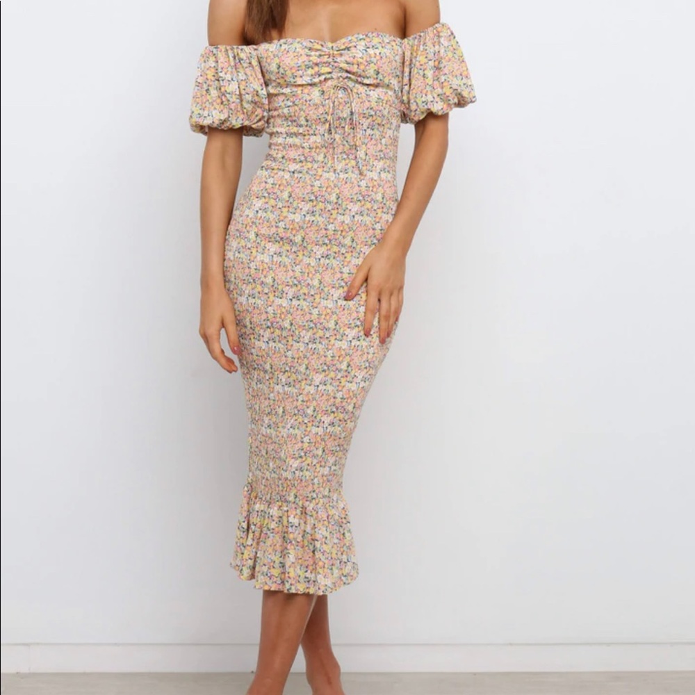 Davian Petal + Pup Midi Dress